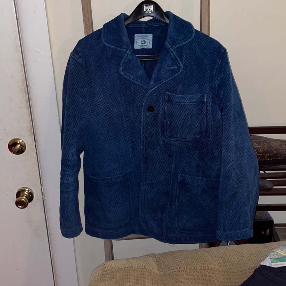 Men's Military-Style Field Jacket in Deep Blue